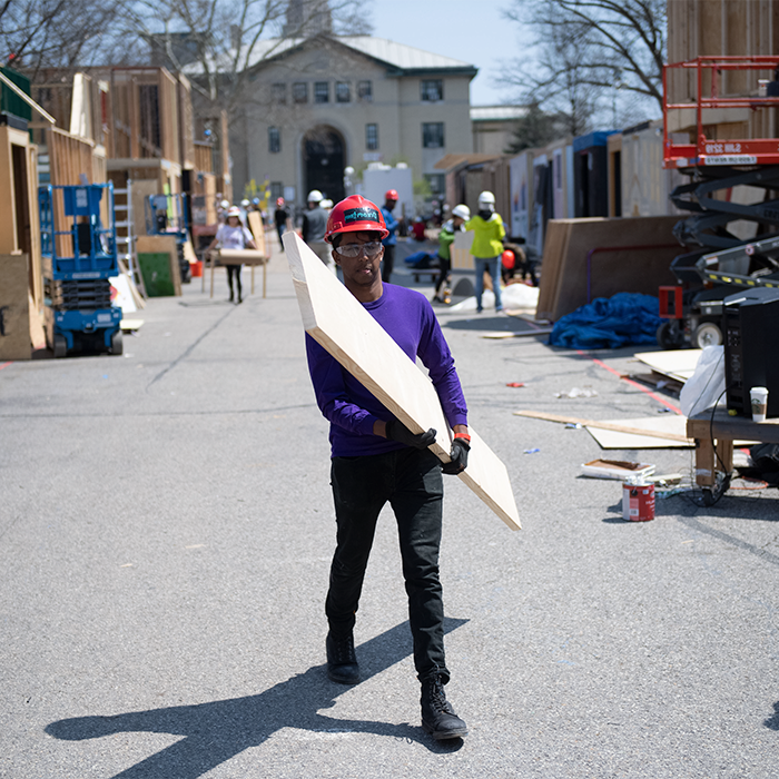 Booth Construction at Spring Carnival